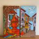Glazed ceramic panels signed JPA Vallauris