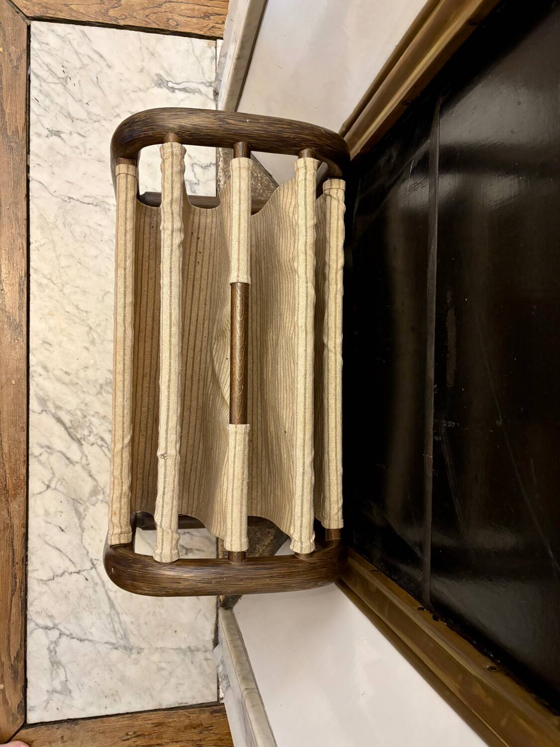 Vintage 70s wooden magazine rack