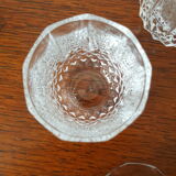 5 crystal liqueur glasses of longchamp model arques
