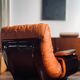 Marsala leather armchair Ligne Roset vintage 1970s