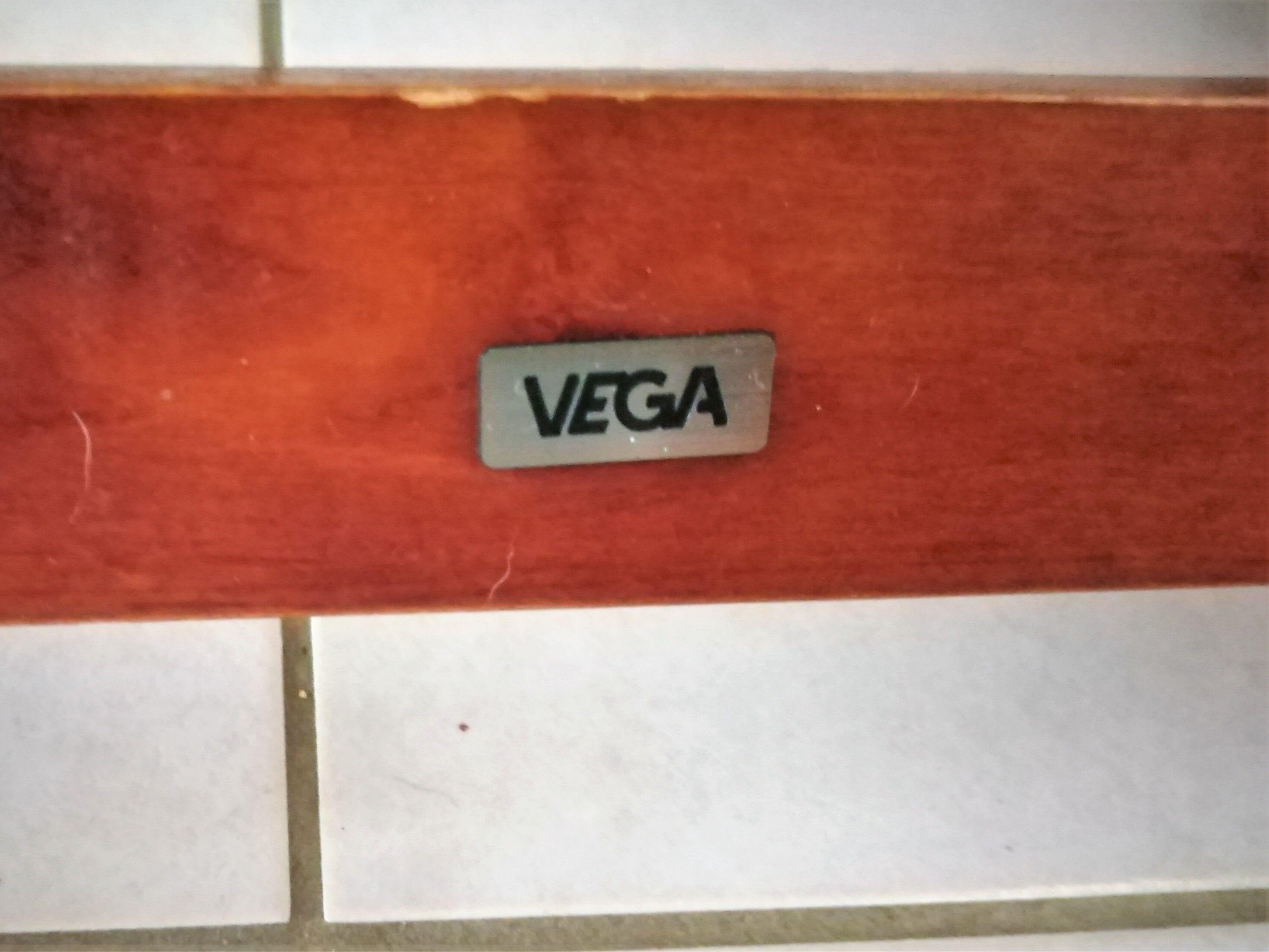 Wooden suitcase holder brand "Vega"