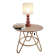Vintage terracotta wooden lamp