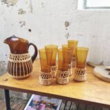 Amateur lemonade serving in wicker