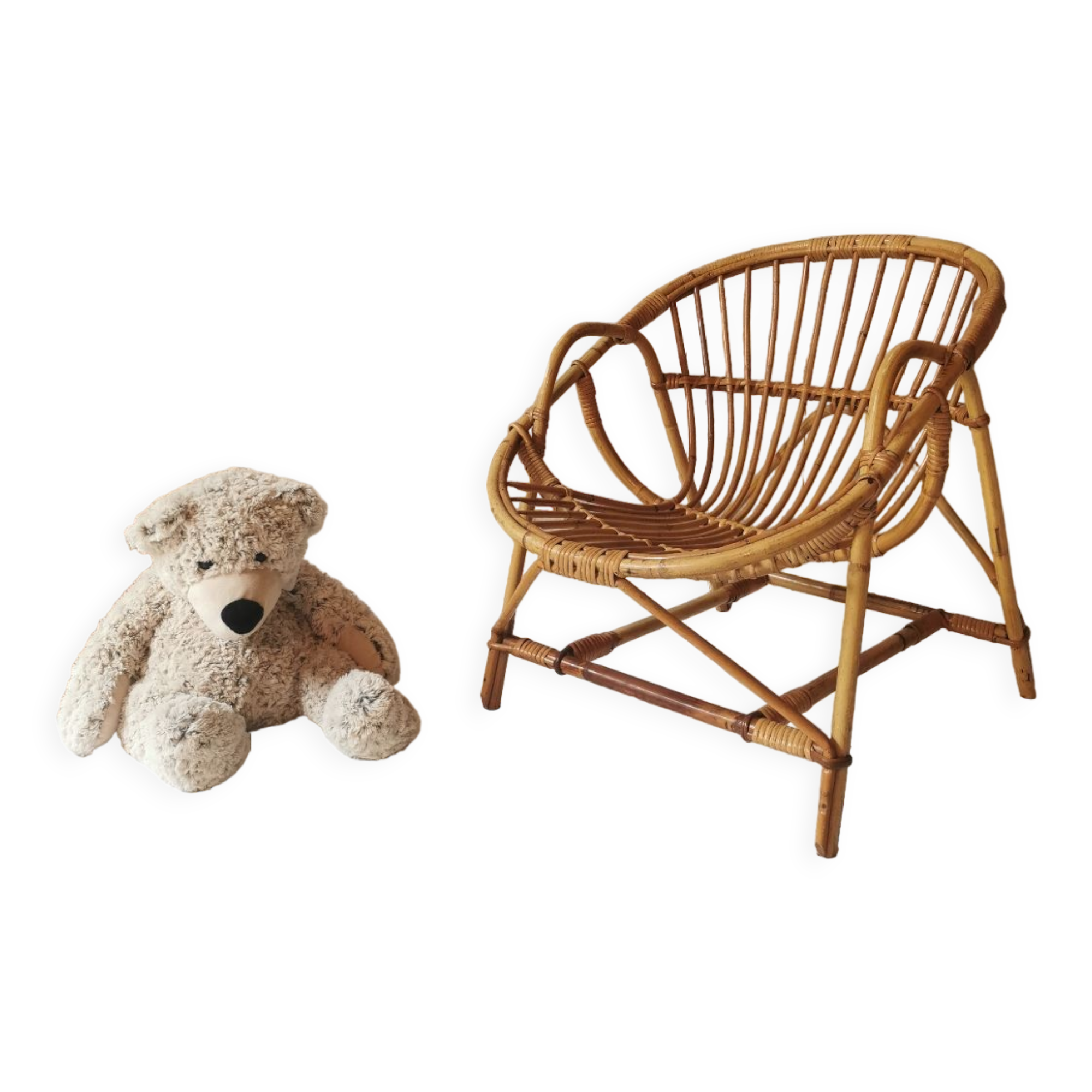 Rattan armchair