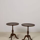 Pair of Mahogany side tables by Anton Kildeberg, Denmark 1960's