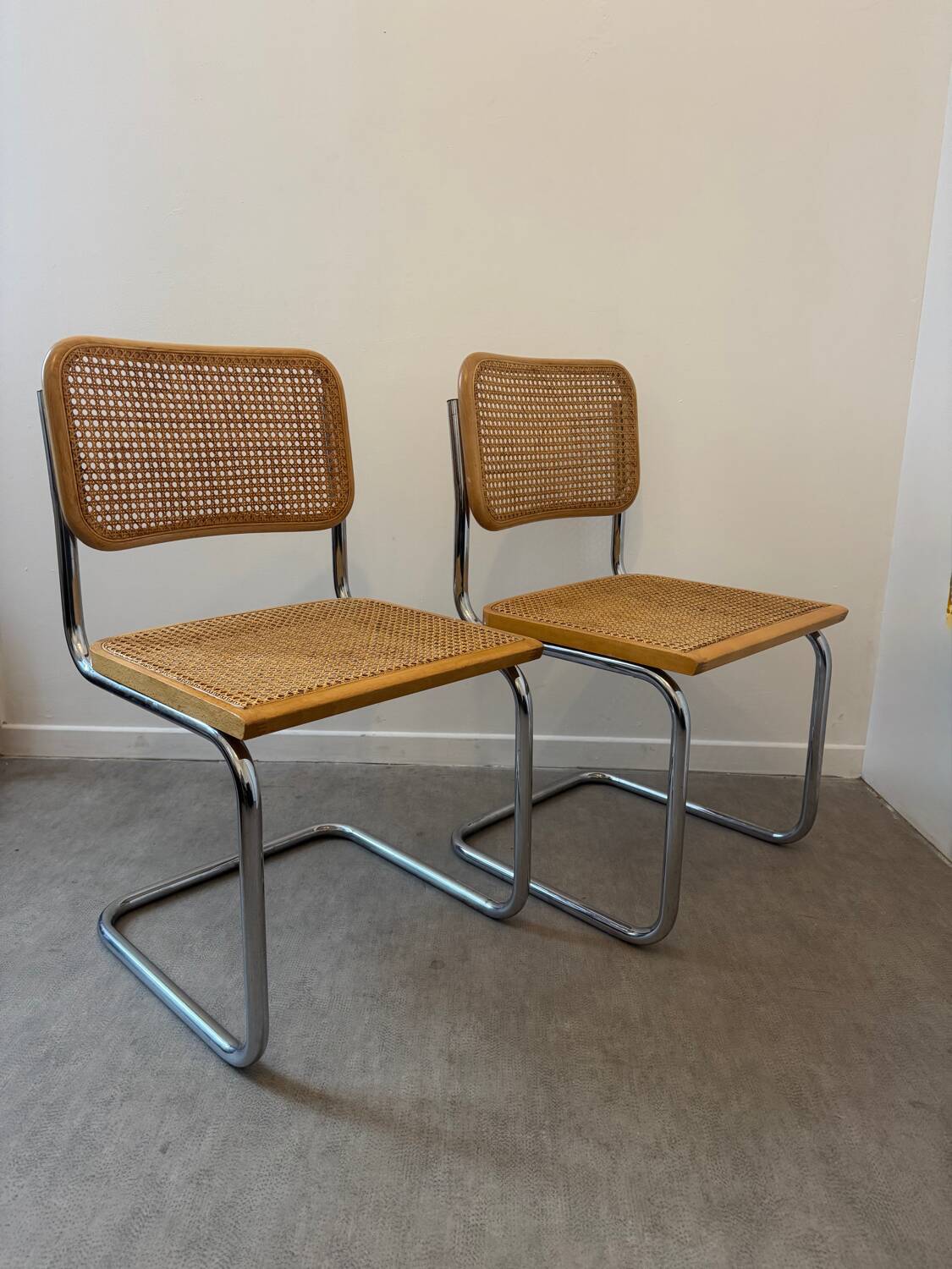 Pair of Cesca chairs by Marcel Breuer b32 Made in Italy