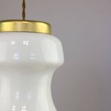 Mid-Century Italian Opaline and Brass Pendant Lamp