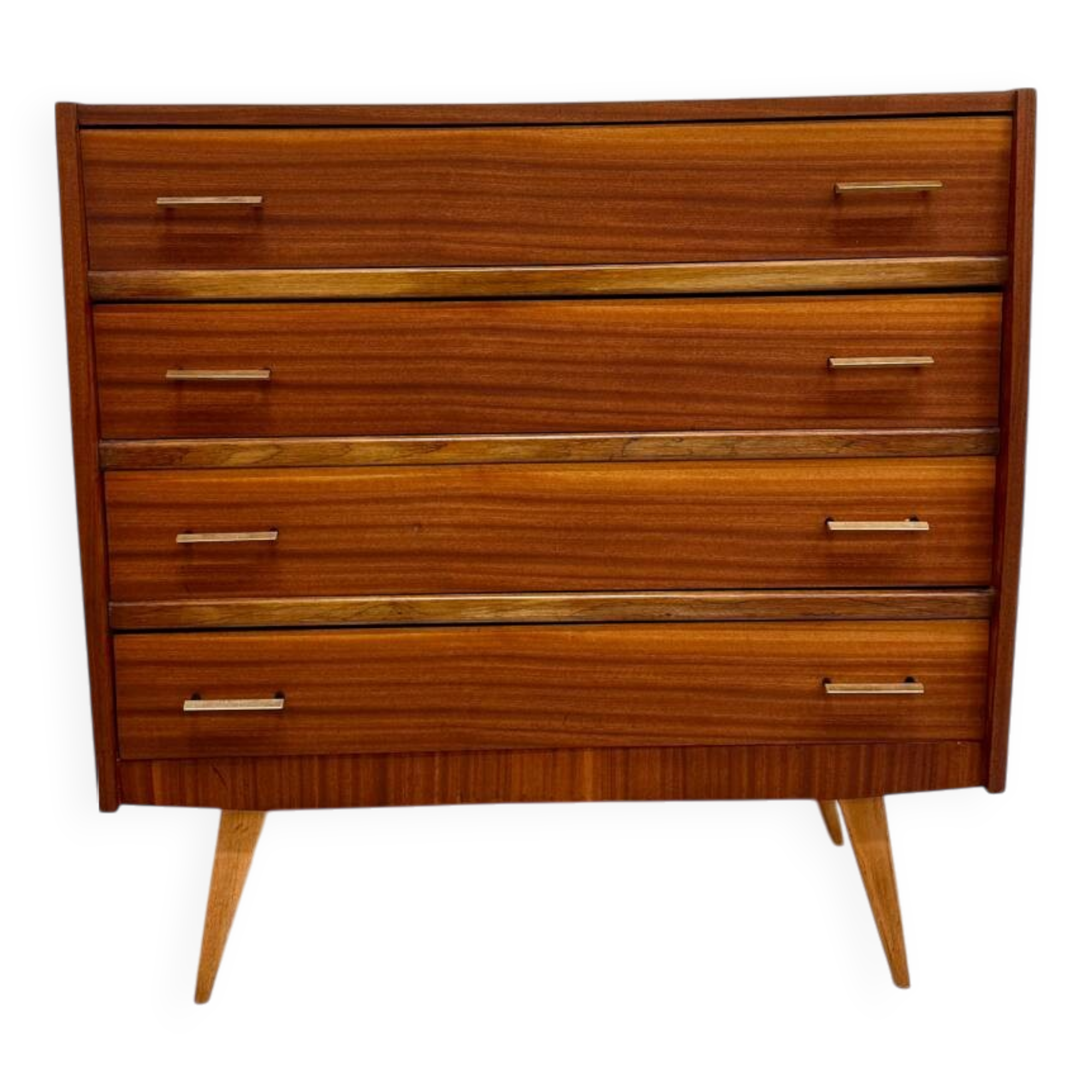 Vintage chest of drawers with compass feet