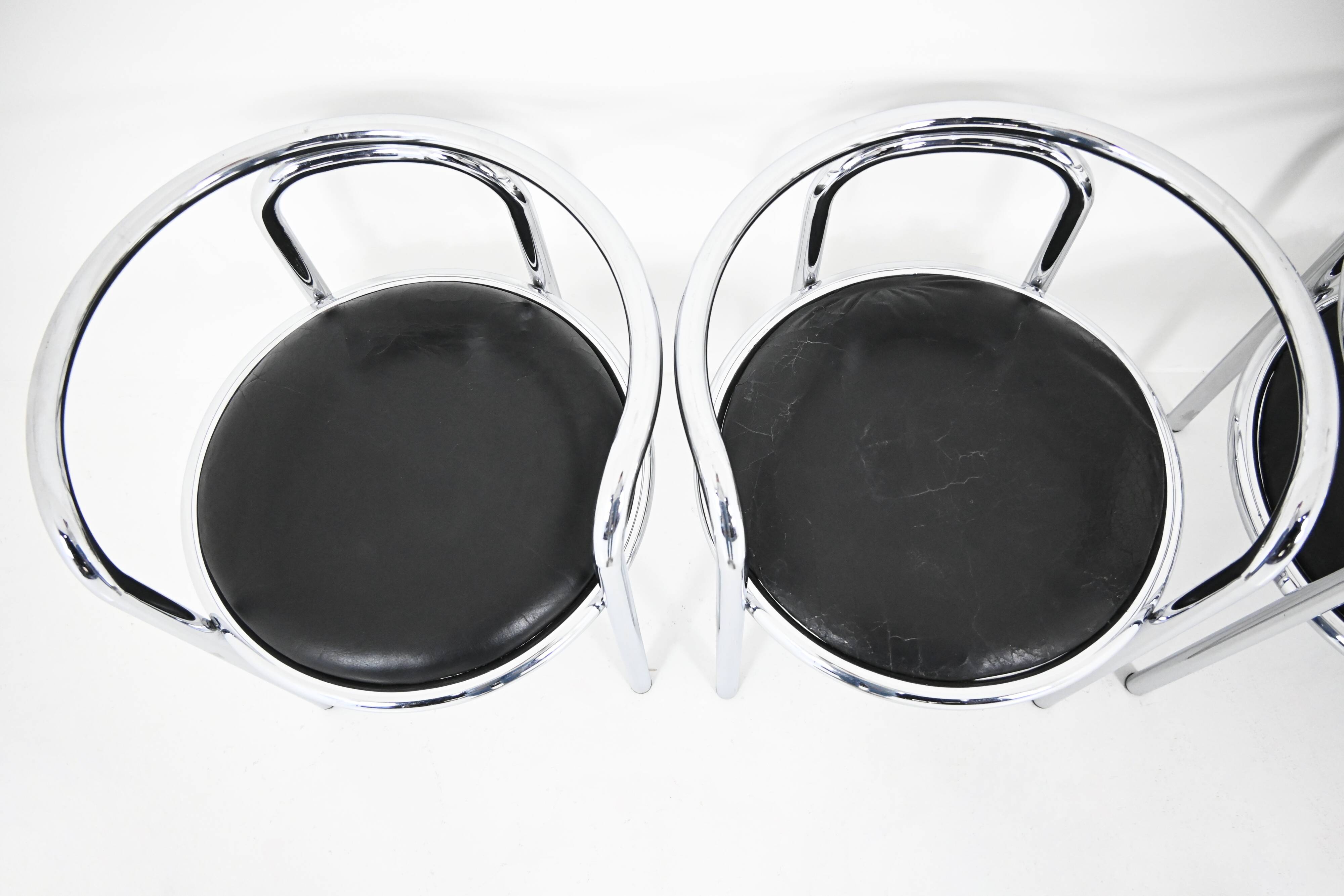 4 “Locus Solus” Chairs by Gae Aulenti for Poltronova, 1960s
