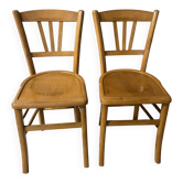 Paire de chaises bistrot années 60