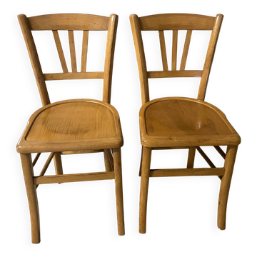 Paire de chaises bistrot années 60