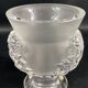 Vase on pedestal with foliage decoration signed lalique saint-cloud, possible pair