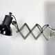 Industrial Black Enamel Scissor Wall Lamp, 1950s