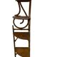 Magnificent 1960s French rattan corner shelf.
