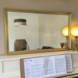 Large golden panoramic mirror