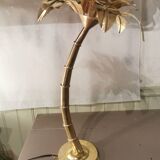Solid brass palm tree lamp
