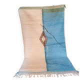 Tapis berbère beni ouarain: éclat D'azur 250*150 cm