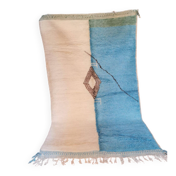 Beni Ouarain Berber rug: Azure brilliance 250*150 cm