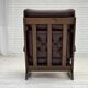 1970s, Scandinavian highback armchair, brown furniture leather, dark beech.