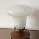 Lampe Art Déco globe champignon Clichy et pied bois