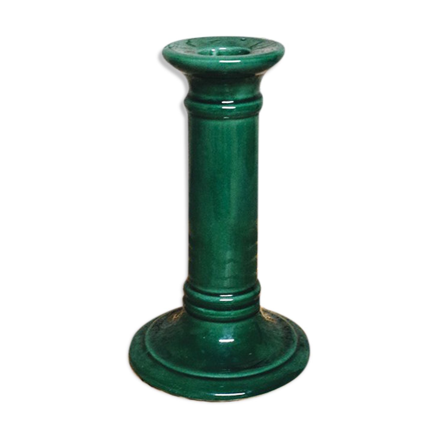 Glazed ceramic chandelier fir green