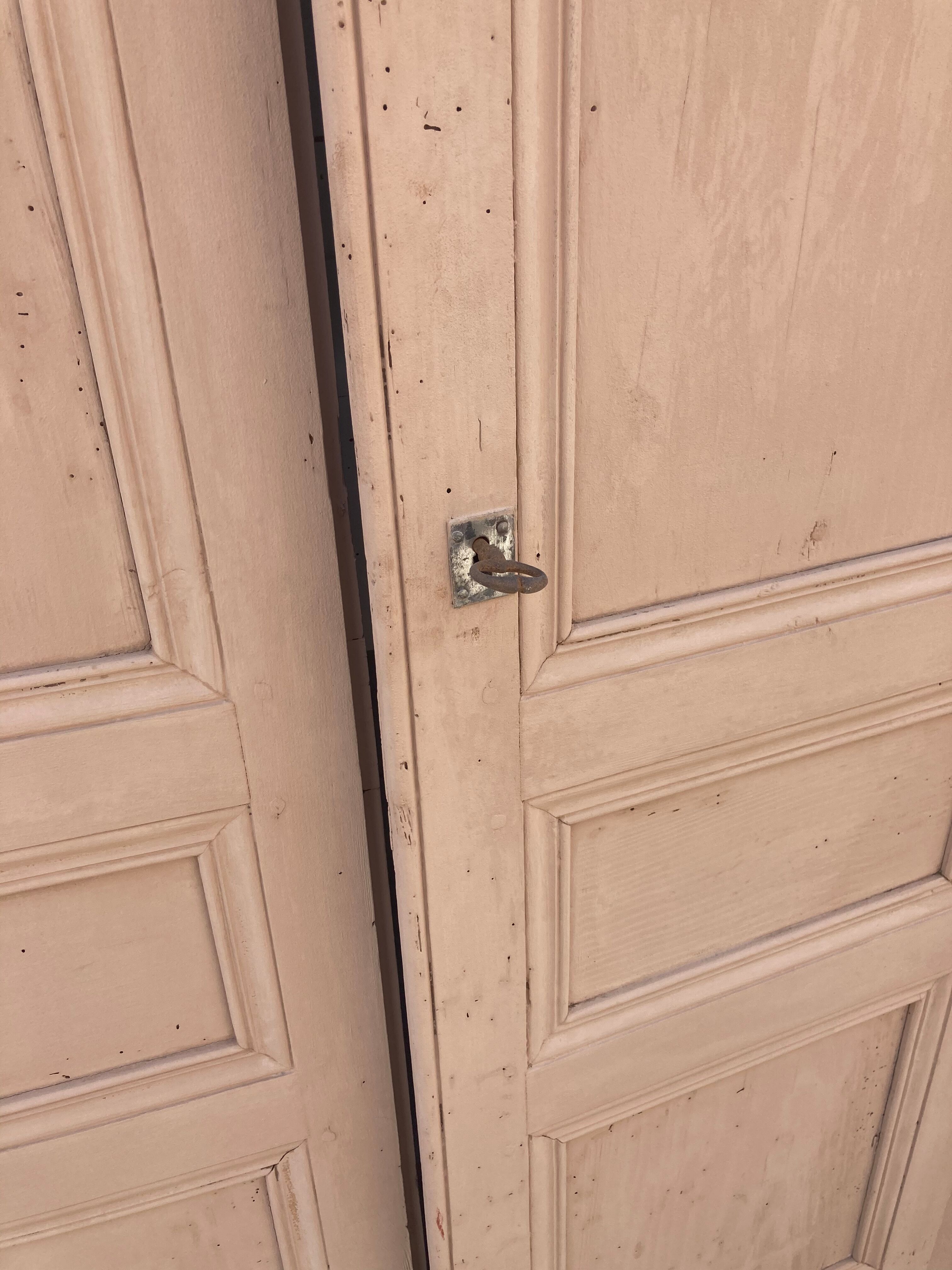 Painted cupboard made of solid wood