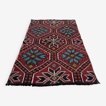 Housse de coussin kilim turque vintage, 129 x 78 cm