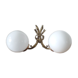 Vintage double opaline wall lamp