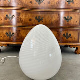 Old Ridged Glass Egg Lamp Design Vetri Murano vintage egg
