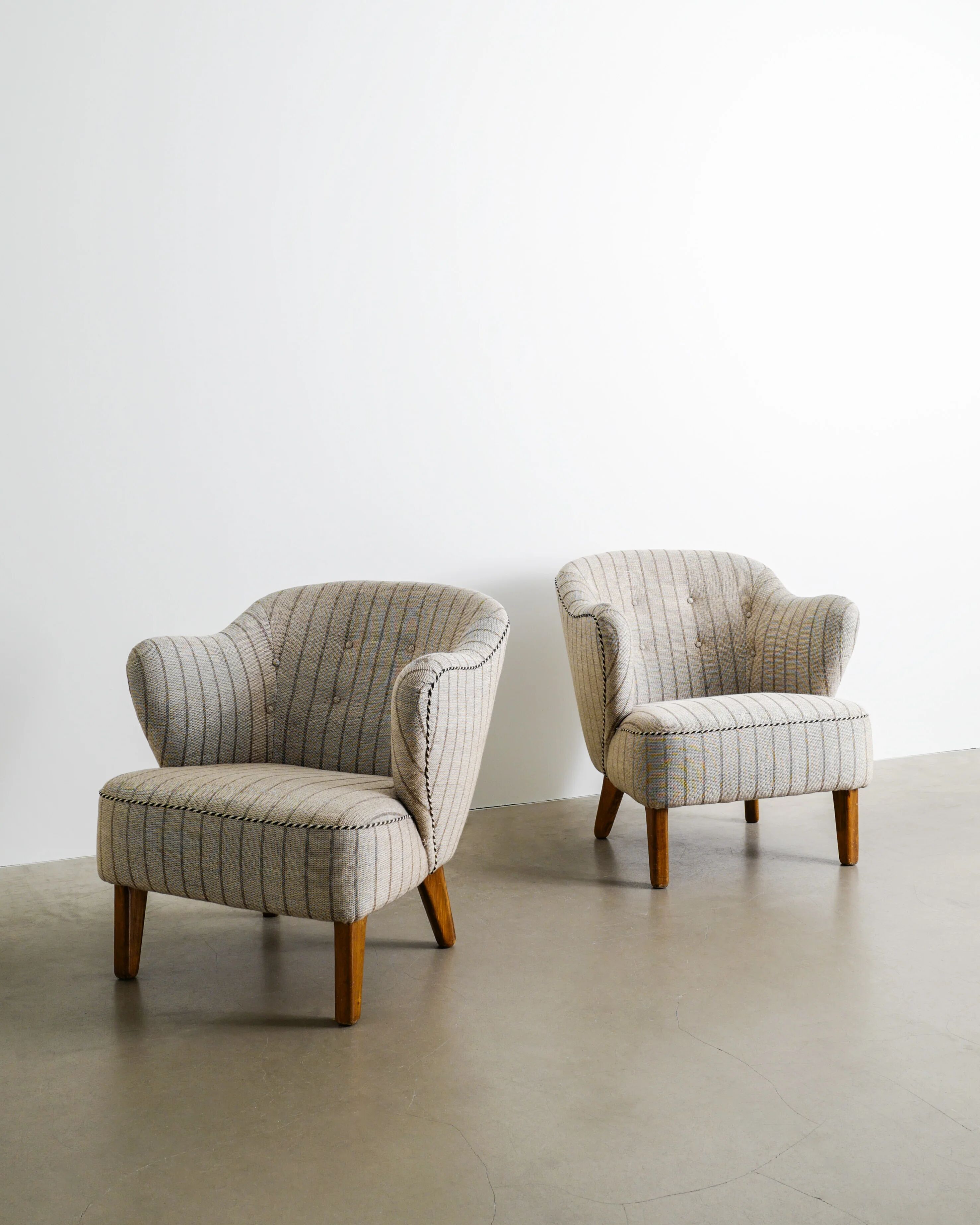 Vintage Danish Sculptural Armchairs by Flemming Lassen, 1960s