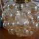 Hanging Helena Tynell amber glass bubbles 60s
