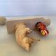 Bogorodskaya traditional Russian wooden bear and matryoshka toy