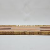 Set of 6 vintage skewers in stainless steel and wood in their box