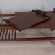 Vintage 1960s coffee table with pull-out tray, Italian design