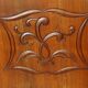 Walnut buffet with black marble top