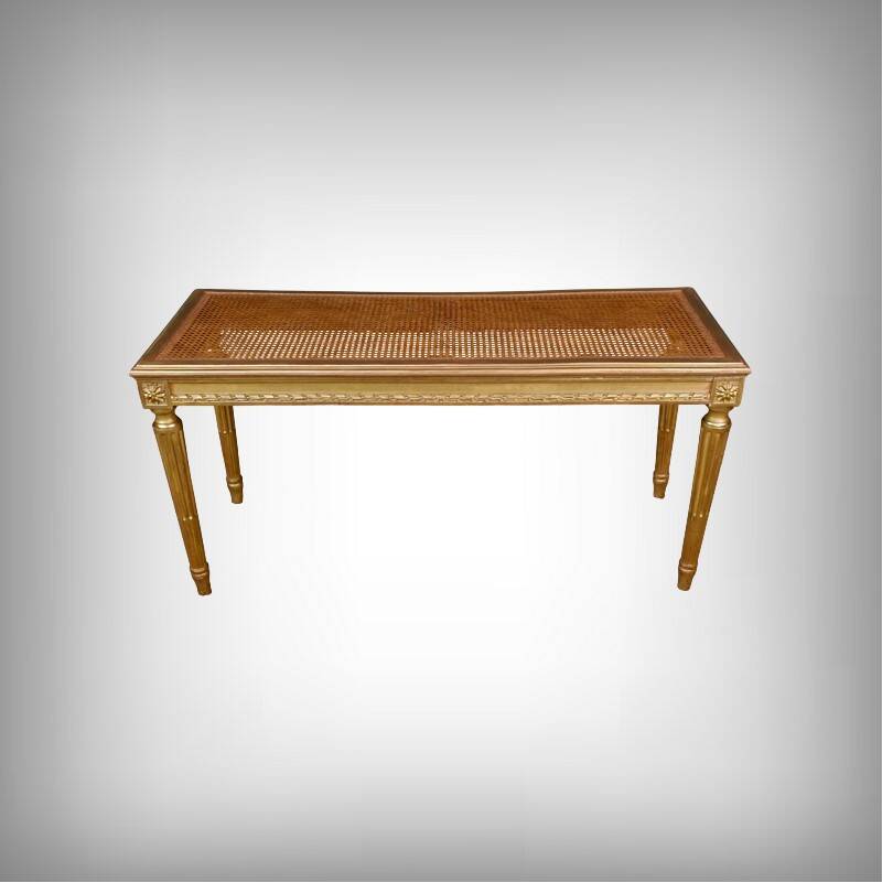 Golden Wood Bench, Louis XVI style – Early 20th century