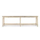 White patinated wooden bench