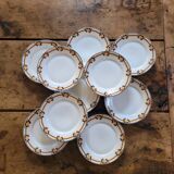 10 Sarreguemines dessert plates
