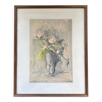 Watercolor signed P.Calagno