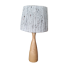 Scandinavian lamp in wood and wool