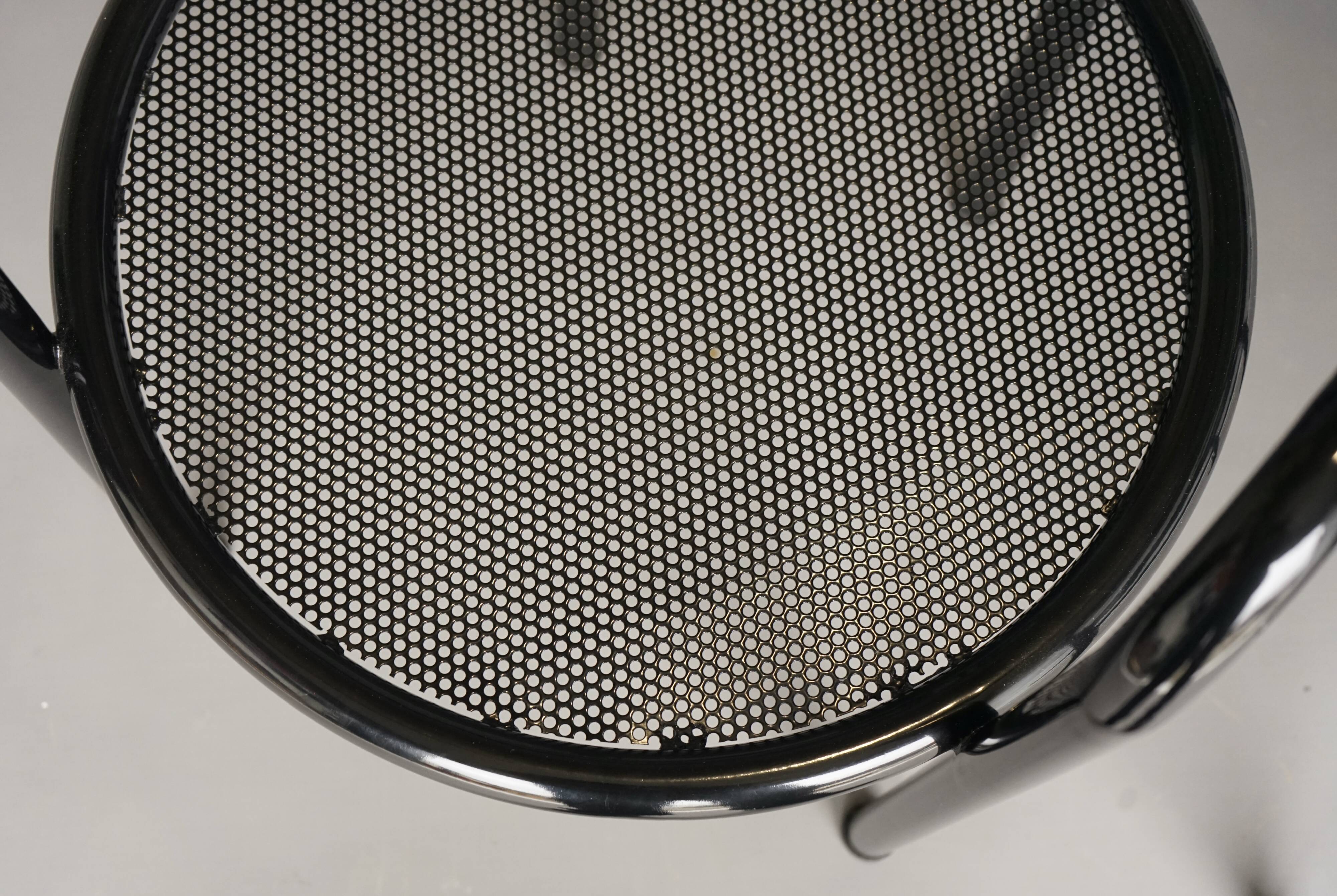 Set of 4 black 'Locus Solus' chairs by Gae Aulenti for Poltronova, 1960s