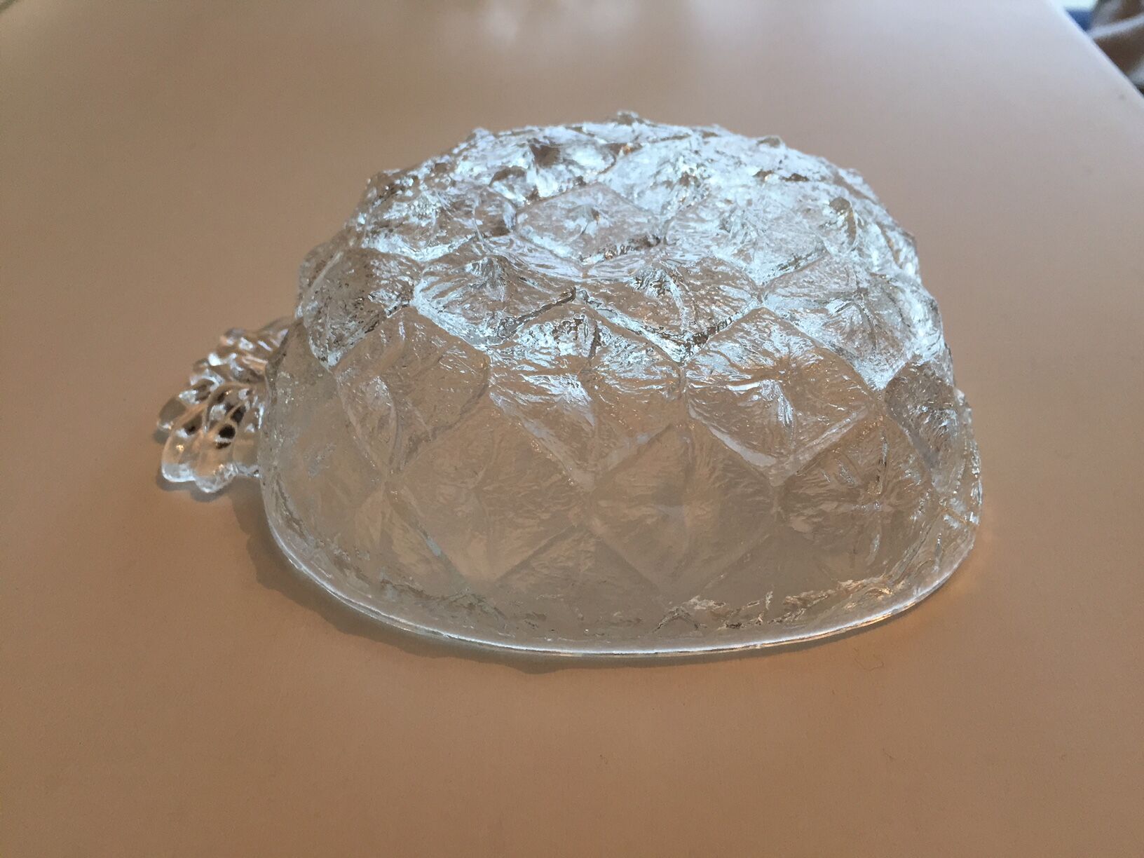 Pair of pineapple glass ramekins