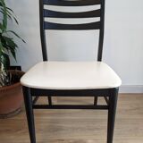 Pair of vintage Scandinavian black and white chairs