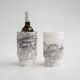 Vase marbre blanc lilas