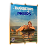 Affiche Philips Transistor enfant vacances mer Elvinger 1958