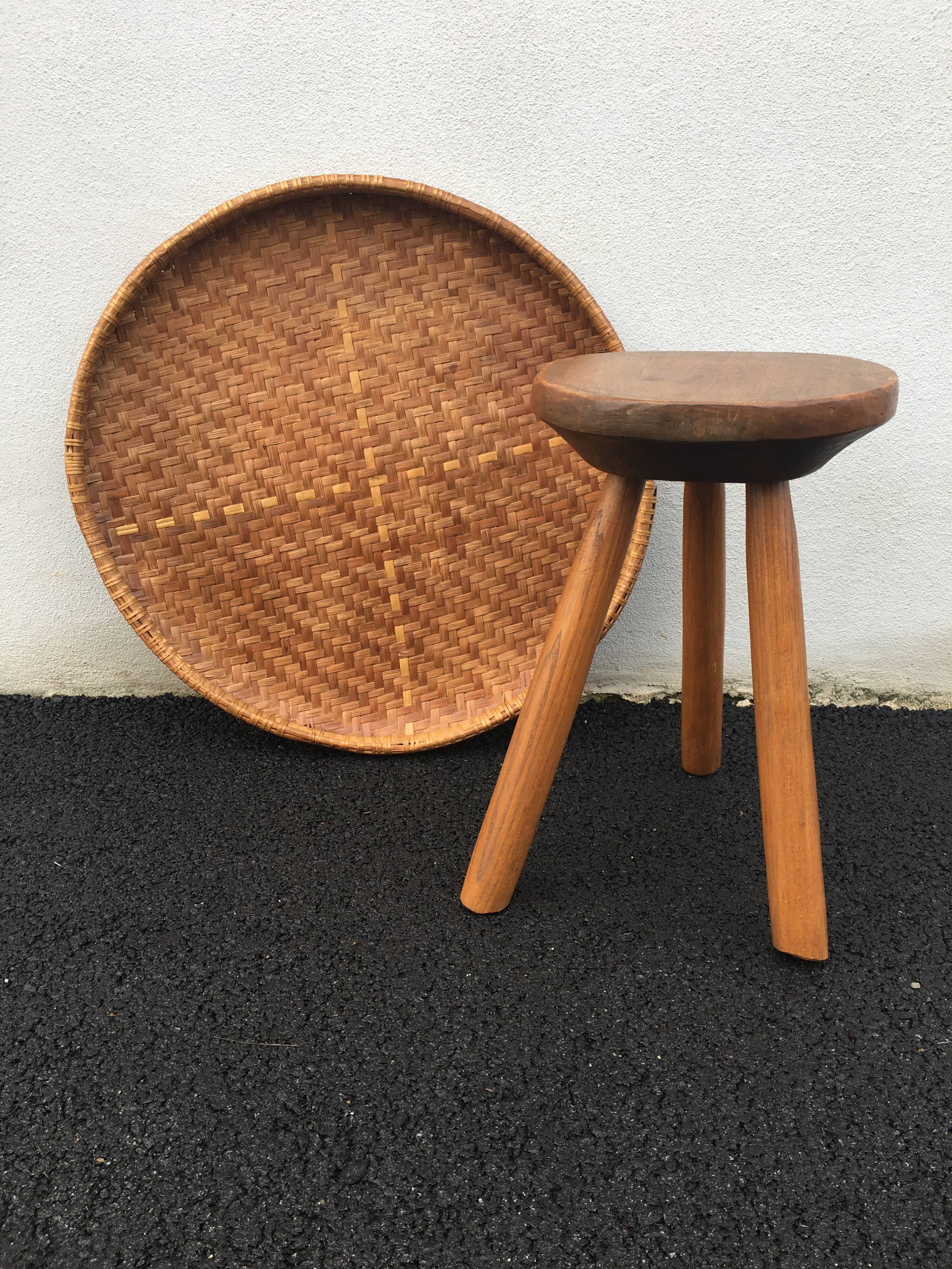 Brutalist tripod stool