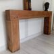 Minimalist solid oak console