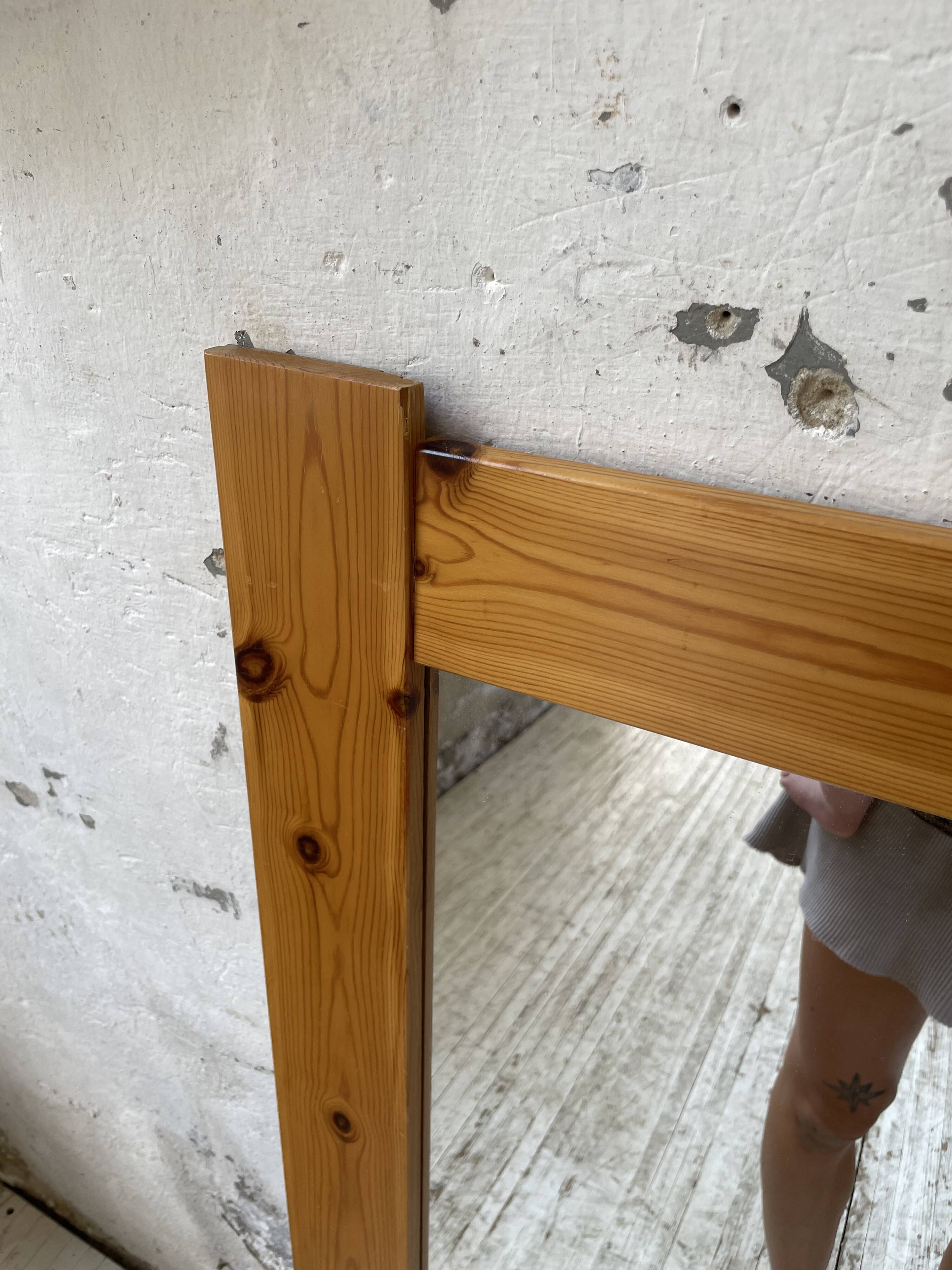 80s pine mirror