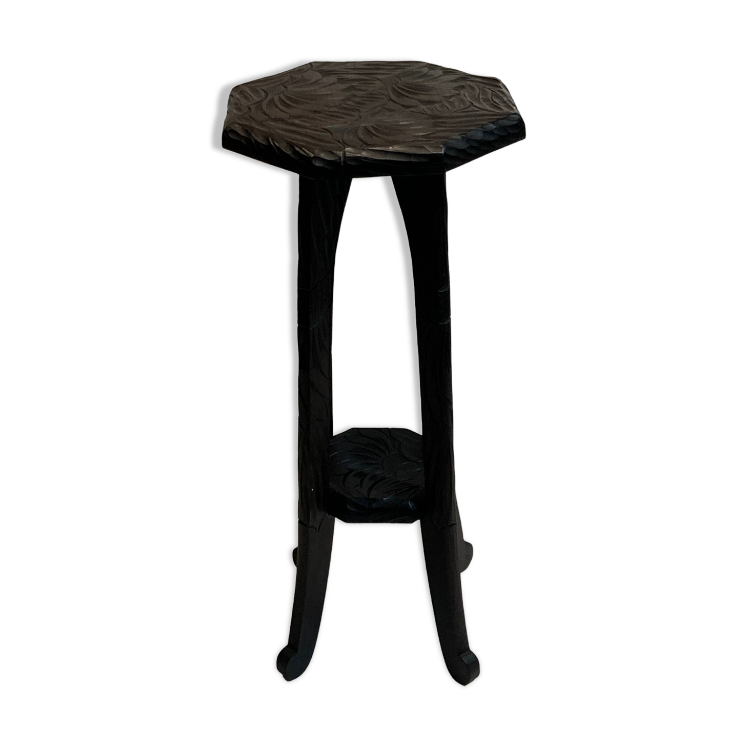 Antique Japanese hand craved side table by Libert London ca 1905