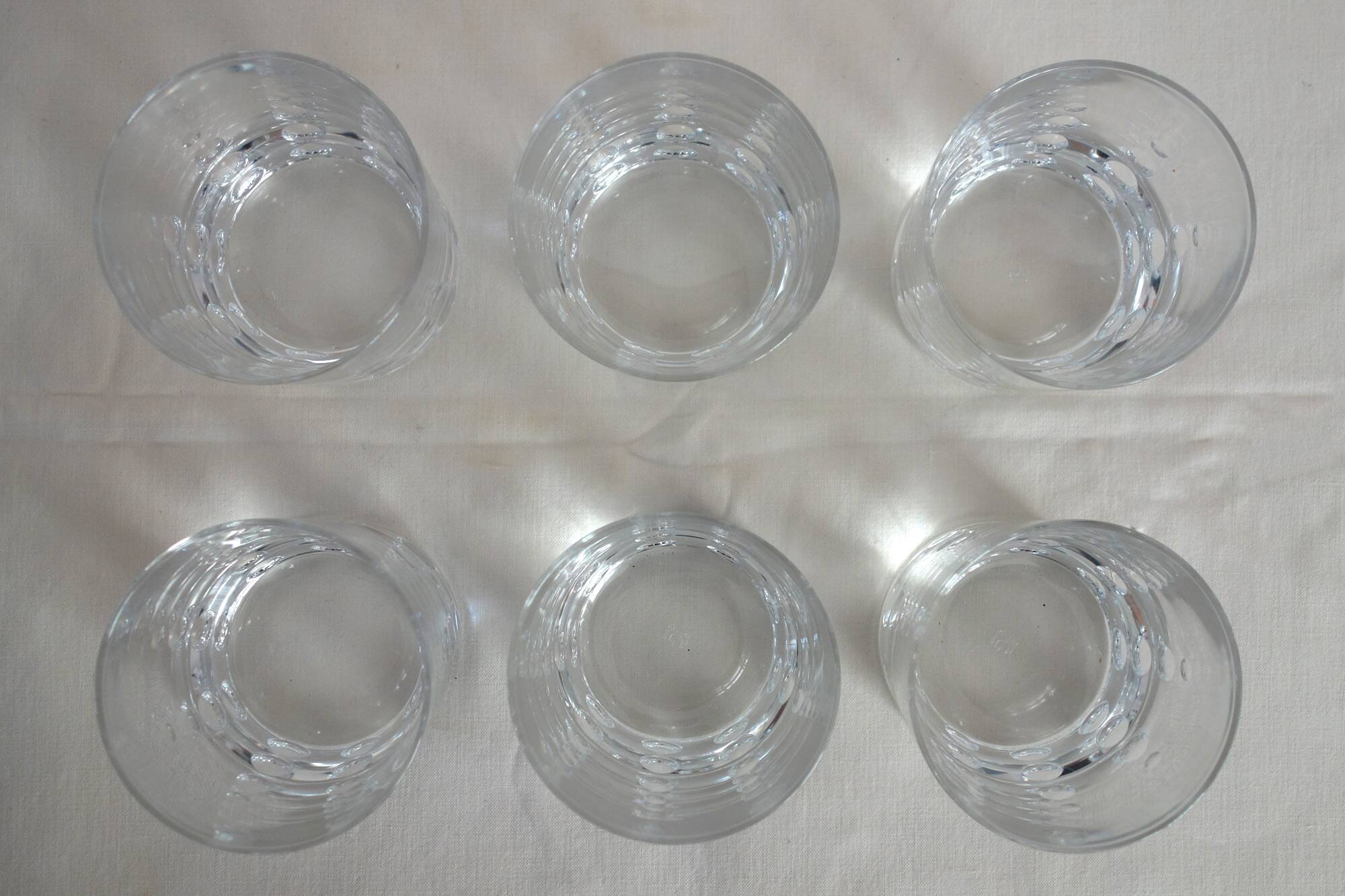 6 heavy crystal whisky glasses JG Durand